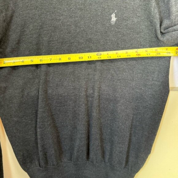 POLO RALPH LAUREN Washable Wool Crewneck Sweater Jumper Logo Top Minimalist M - Picture 13 of 15